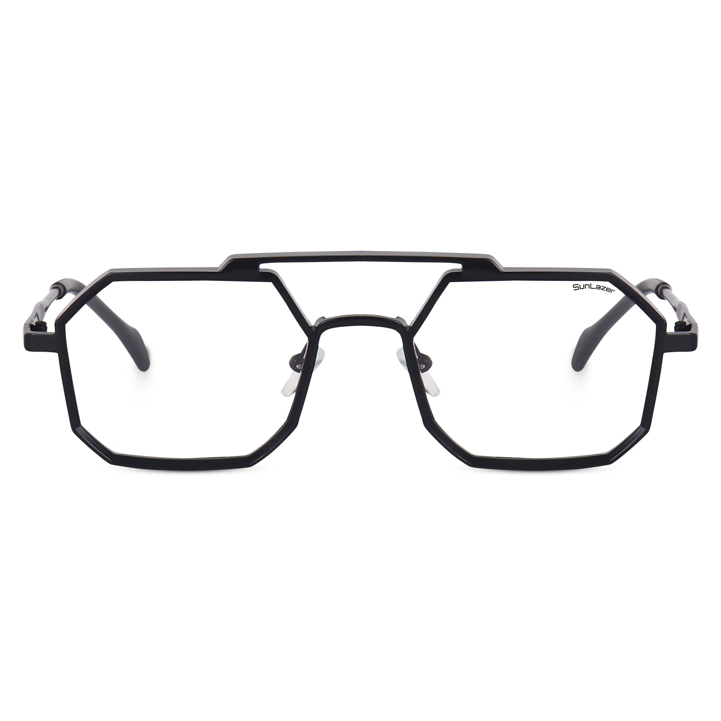 Unisex Geometric Black Frame Glasses