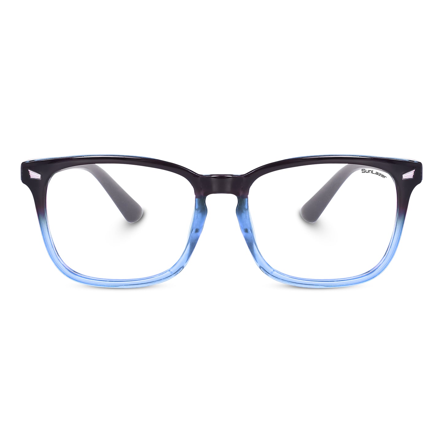 Blue & Black Gradient Square Glasses