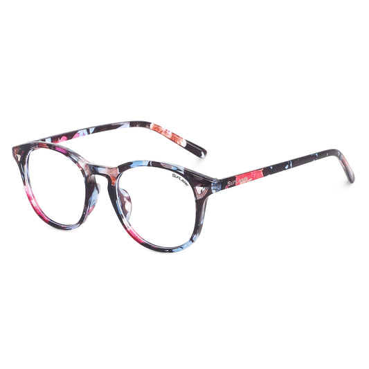 Floral Print Round Glasses