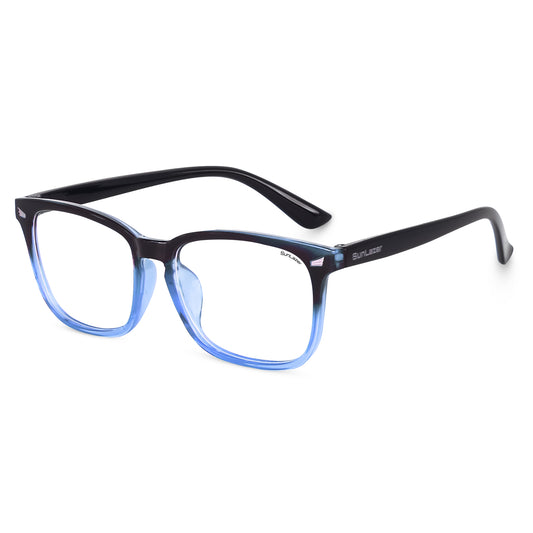 Blue & Black Gradient Square Glasses