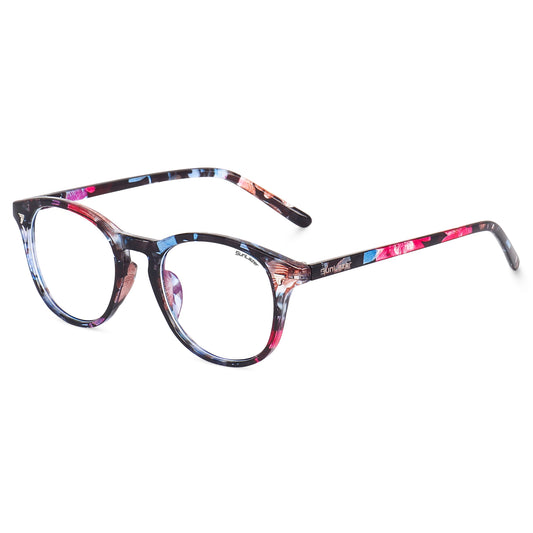 Floral Print Round Glasses