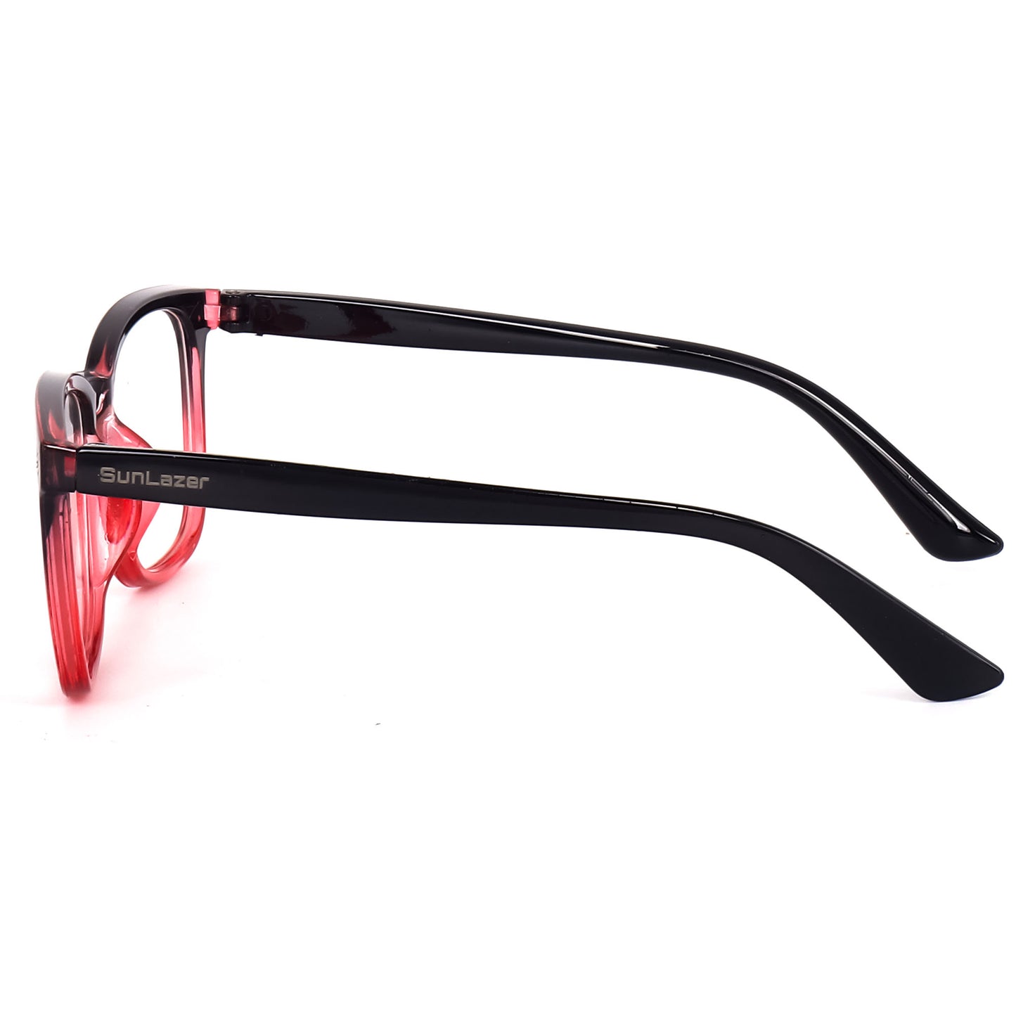 Black & Red Gradient Square Glasses