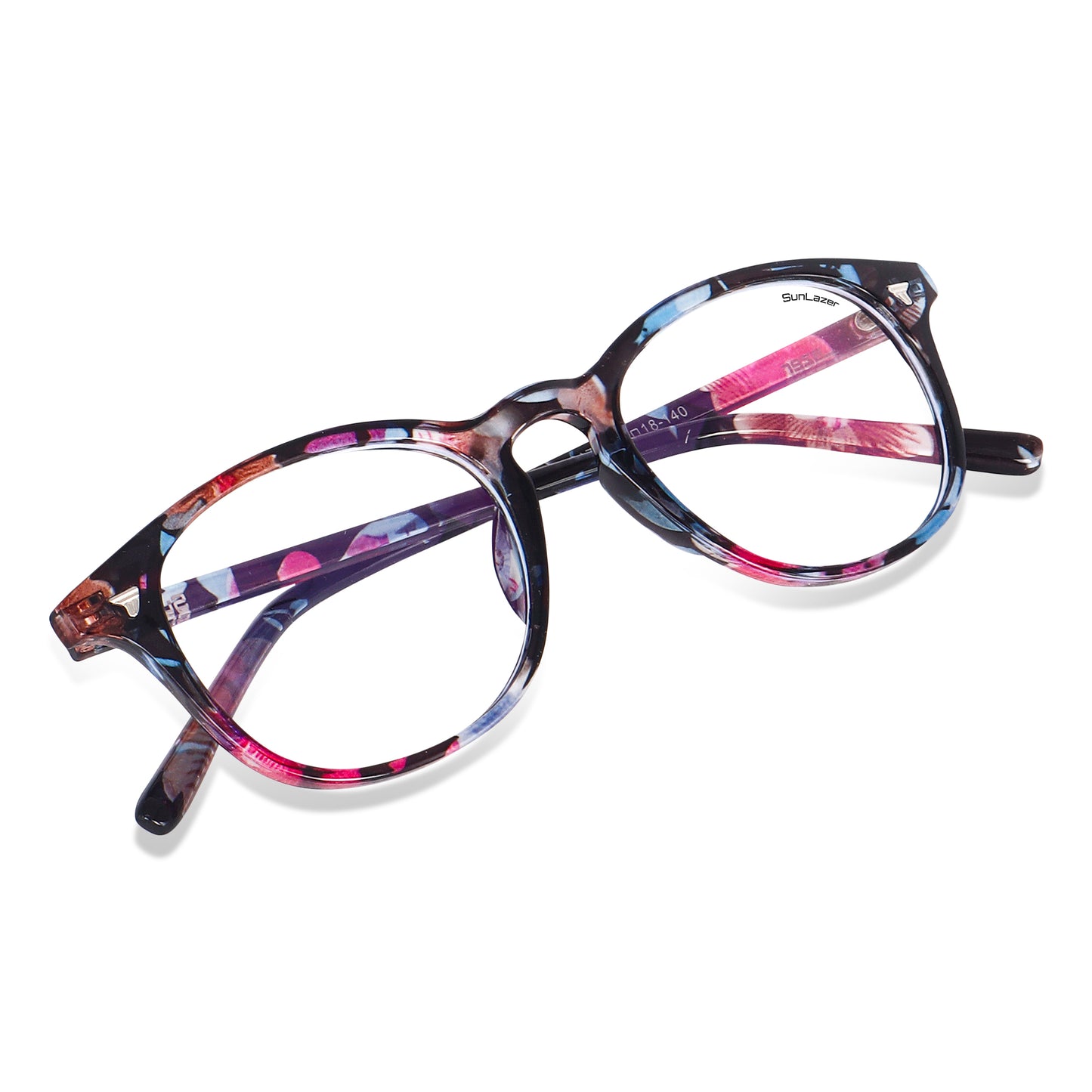 Floral Print Round Glasses