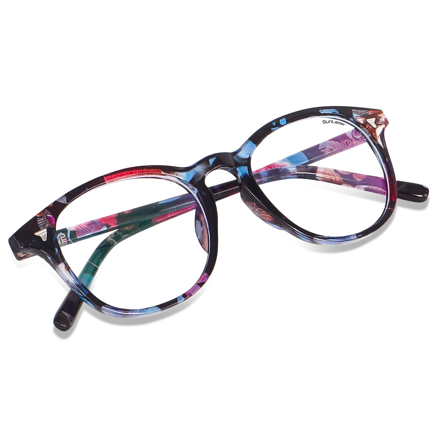 Floral Print Round Glasses