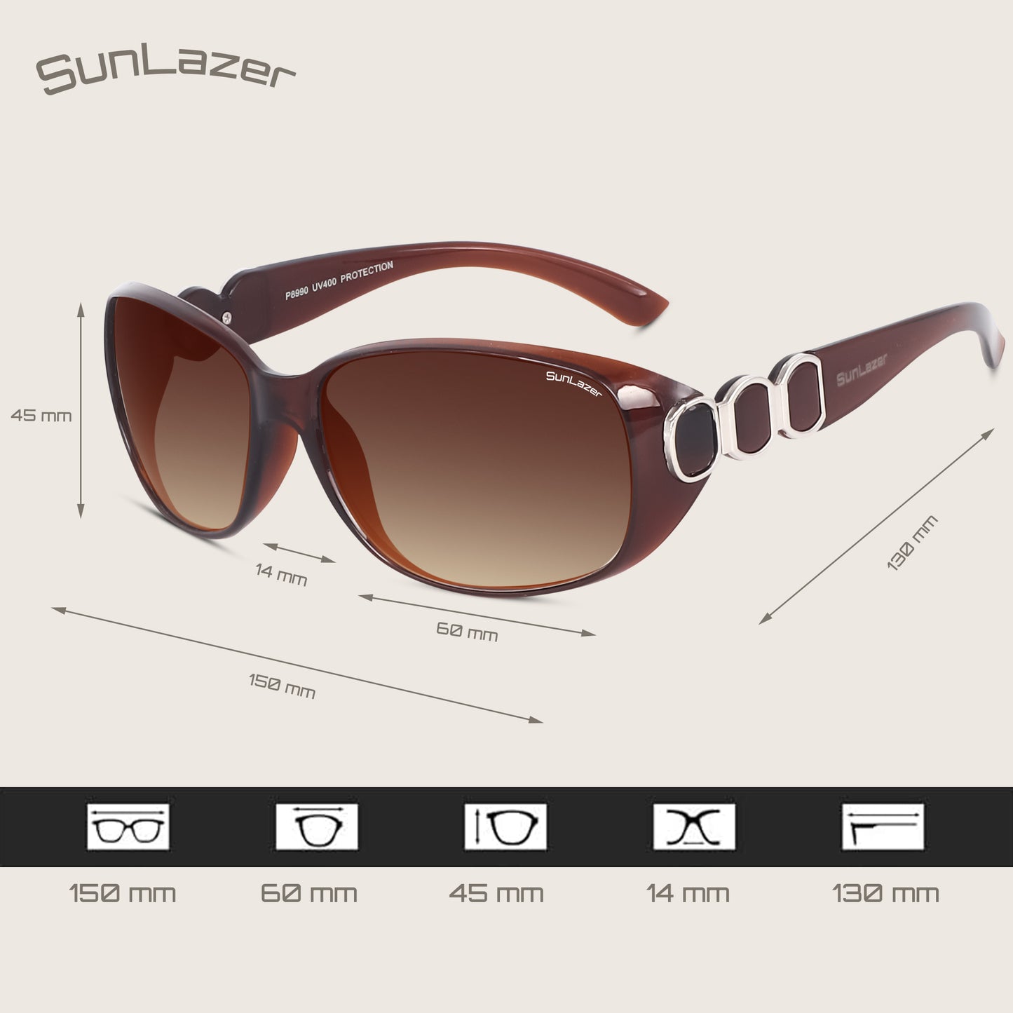 Brown Gradient Sunglasses