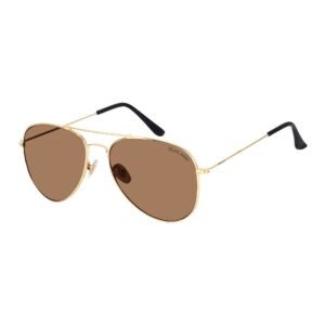 Sulazer Classic Aviator Sunglasses with brown Lenses | Metal Frame | UV Protection
