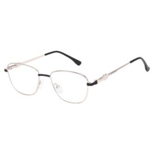 SunLazer Blue Cut Square Metal Eyeglasses – Lightweight Frame for Screen Protection