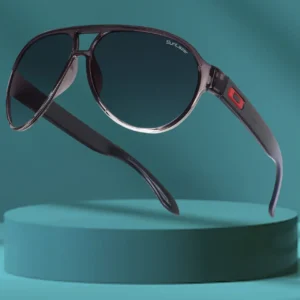 Premium Aviator Sunglasses for Men & Women | UV400 Protected | Stylish Black Frame with Grey Gradient Lens