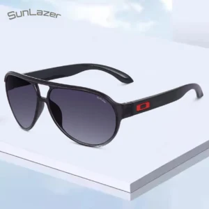 Sport Pro Oval Sunglasses | UV400 Protection | Lightweight Black Frame | Unisex Stylish Shades