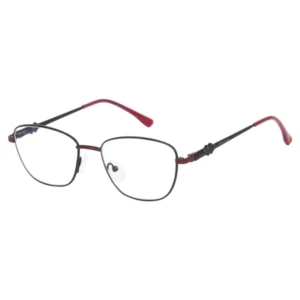 Blue Light computer Glass Square Metal Eyeglasses – Lightweight Frame for Screen Protection QUINN red