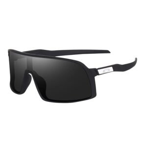 SunLazer UltraShield Pro Sports Sunglasses for Men & Women | Wraparound UV400 Black Lens | Lightweight Matte Frame